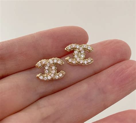 chanel small stud earrings|Chanel stud earrings for sale.